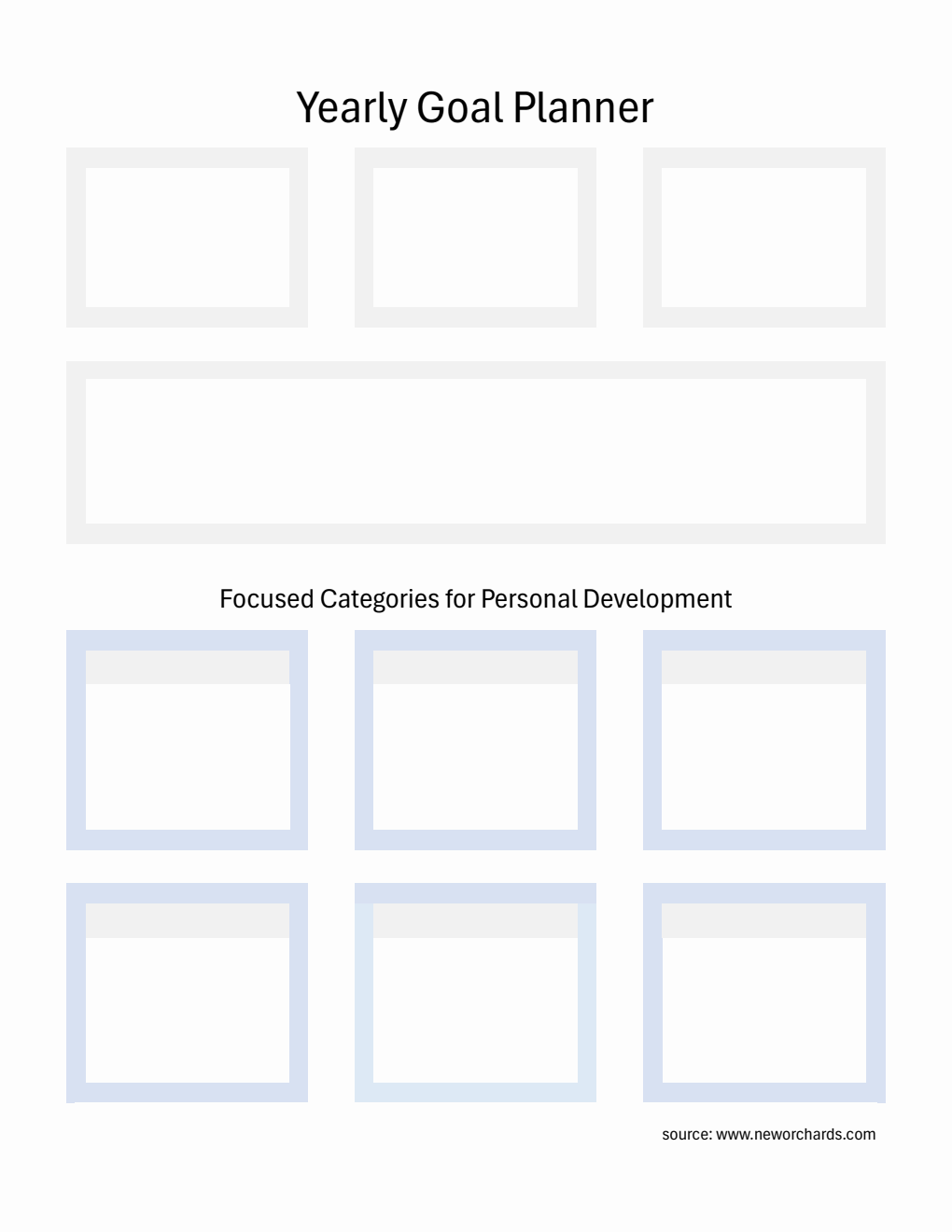 Free Blank Yearly Goal Planner Word