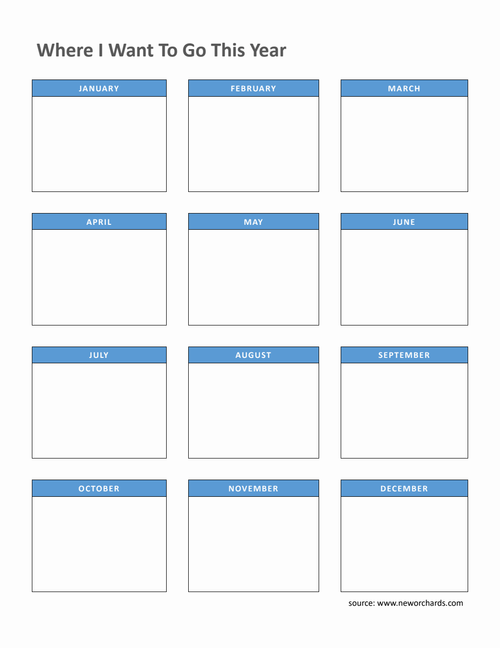  Yearly Travel Planner - Free PDF Download