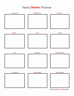 Yearly Vacation Planner – Free Word Template for Organized Travel